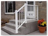 White Colonial Stair Rail