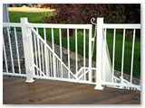 White Colonial w/Gate and Stairway